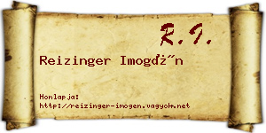 Reizinger Imogén névjegykártya